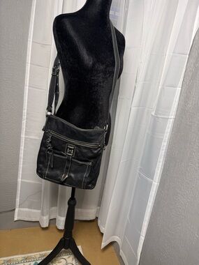 Lucky Brand Dark Brown Leather Crossbody Purse Adjustable Strap Ultra Soft Bag